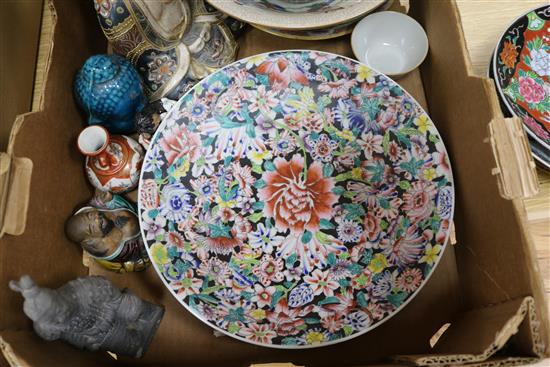 A quantity Oriental pottery and porcelain